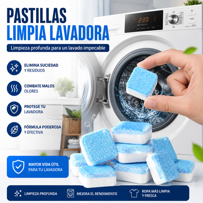 PACK 60 PASTILLAS LIMPIA LAVADORA - DEJA TU LAVADORA COMO NUEVA