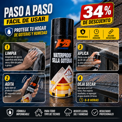 SPRAY SELLADOR SEALFIX | IMPERMEABILIZANTE CONTRA FILTRACIONES Y GRIETAS | SIN MAESTROS NI OBRAS COSTOSAS!